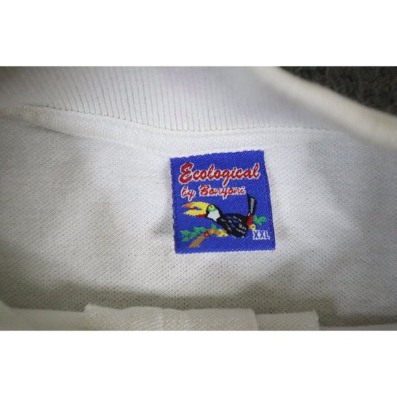 Vintage Ecological Shirt Adult 2XL XXL White Polo Golf Cost Rica Vacation Casual - Picture 7 of 11
